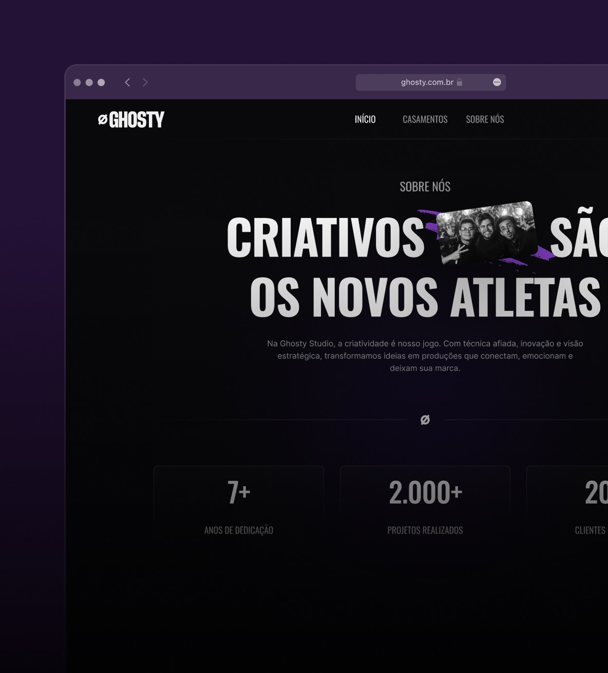 Capa do projeto do Ghosty Studio