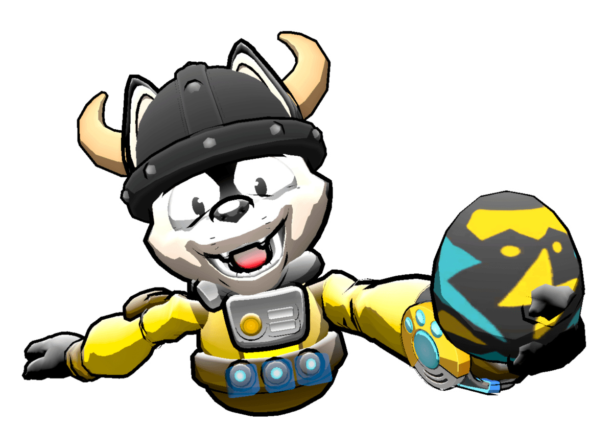 Ruffnaut holding a pet egg