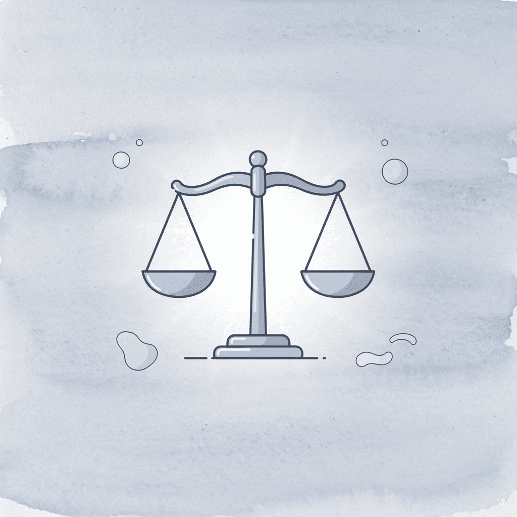 Scales of justice icon representing legal protection for homeschooling