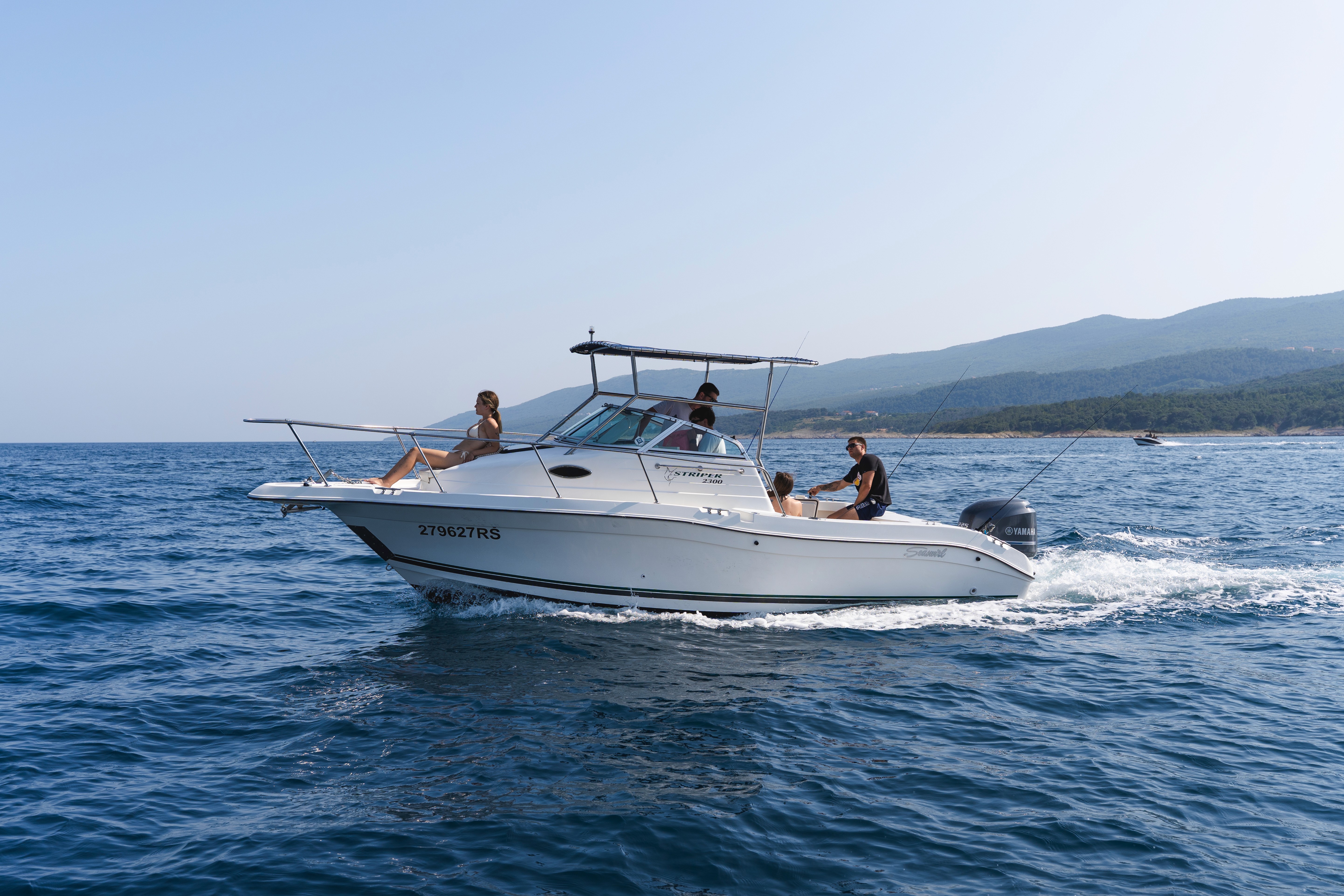 Boat crusing in Kvarner Bay