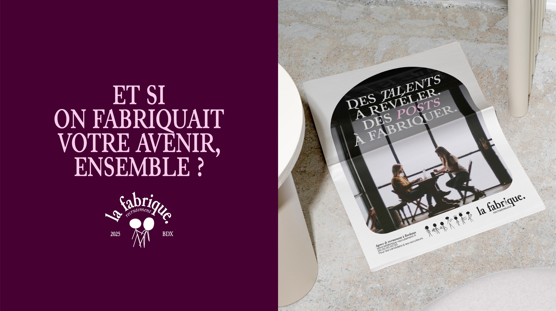 Et si on fabriquait votre avenir ensemble ? + Encart publicitaire dans un journal.