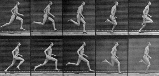 collage of a man running