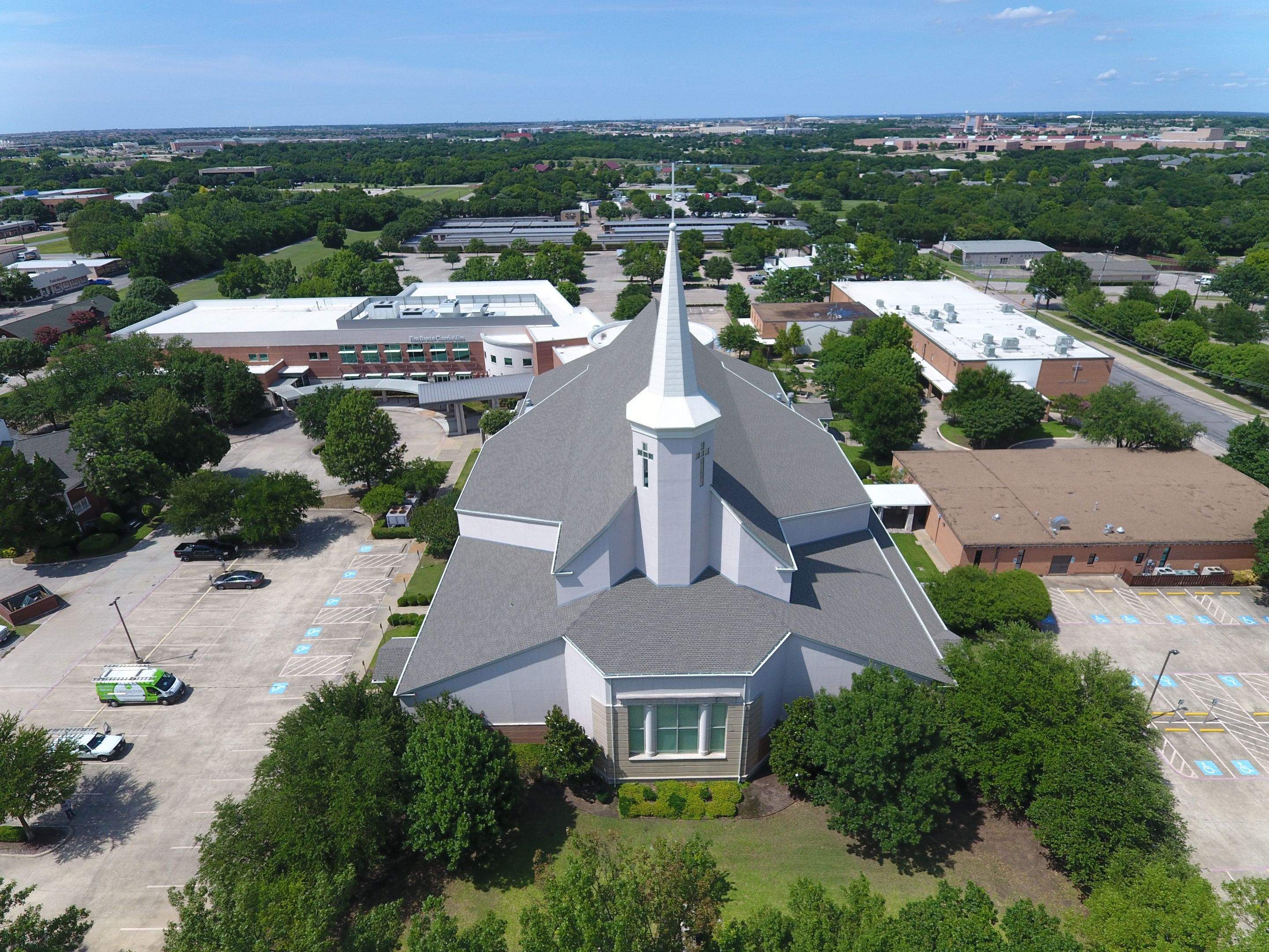 Completed CertainTeed shingle roof installation on commercial property in Dallas–Fort Worth by Arrington Roofing