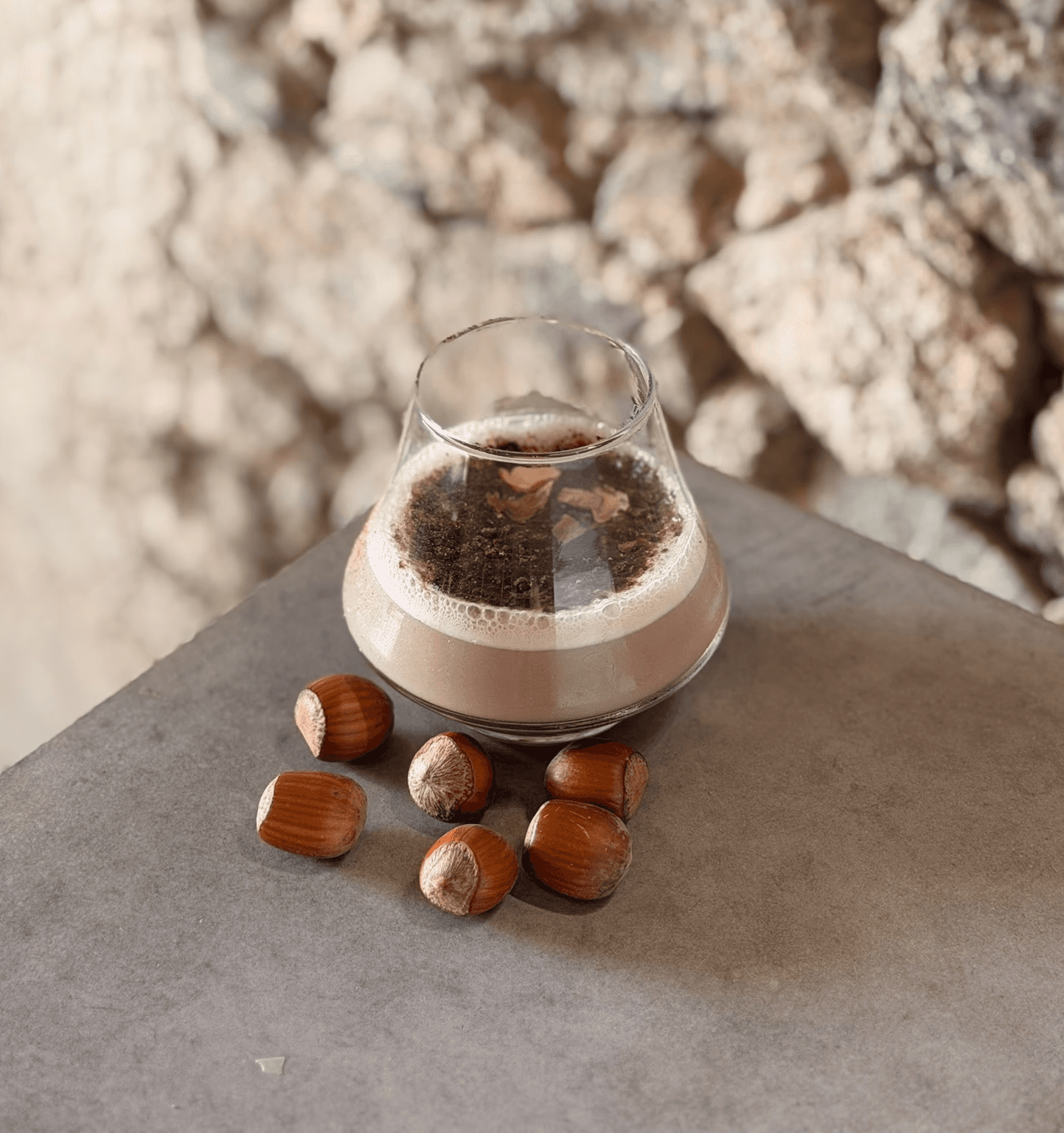 Cocktail café, cacao, noisette