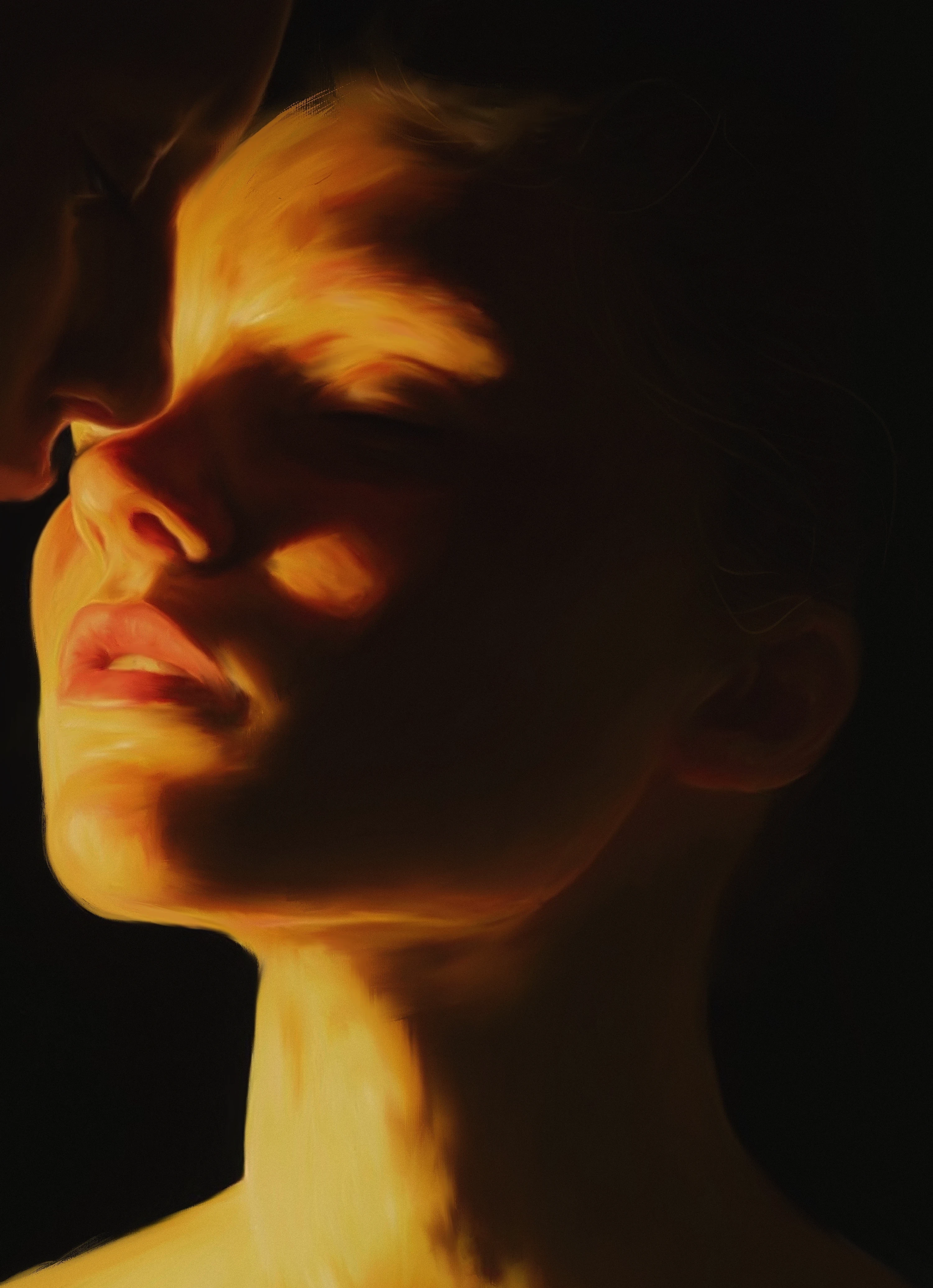 Girl on light
