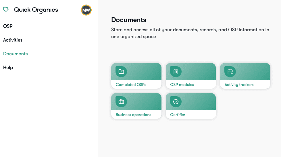 Quick Organics Document Management System