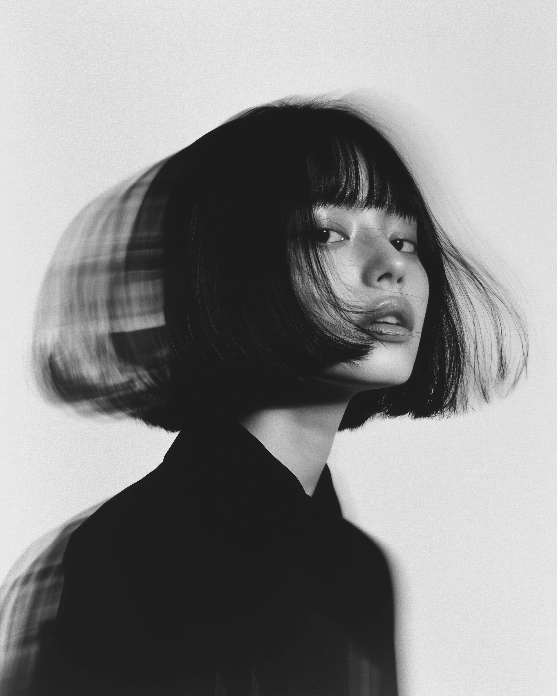 A blur image of a lady