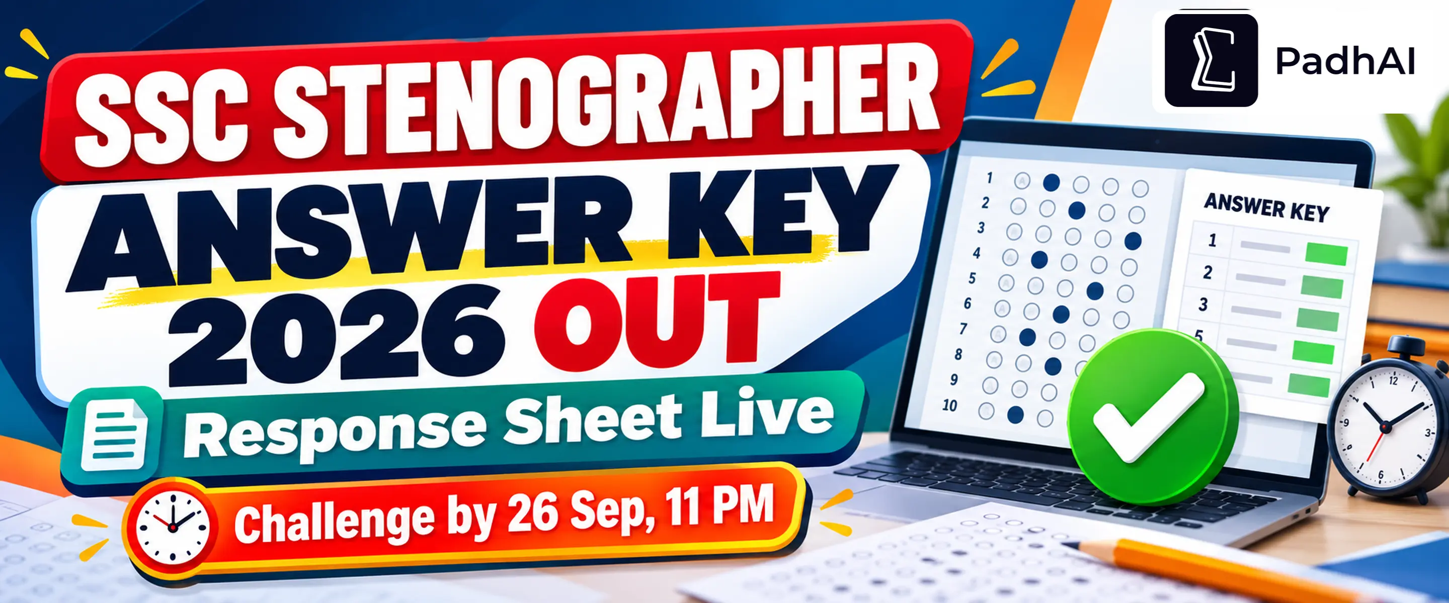 SSC Stenographer Answer Key 2026: Download Response Now