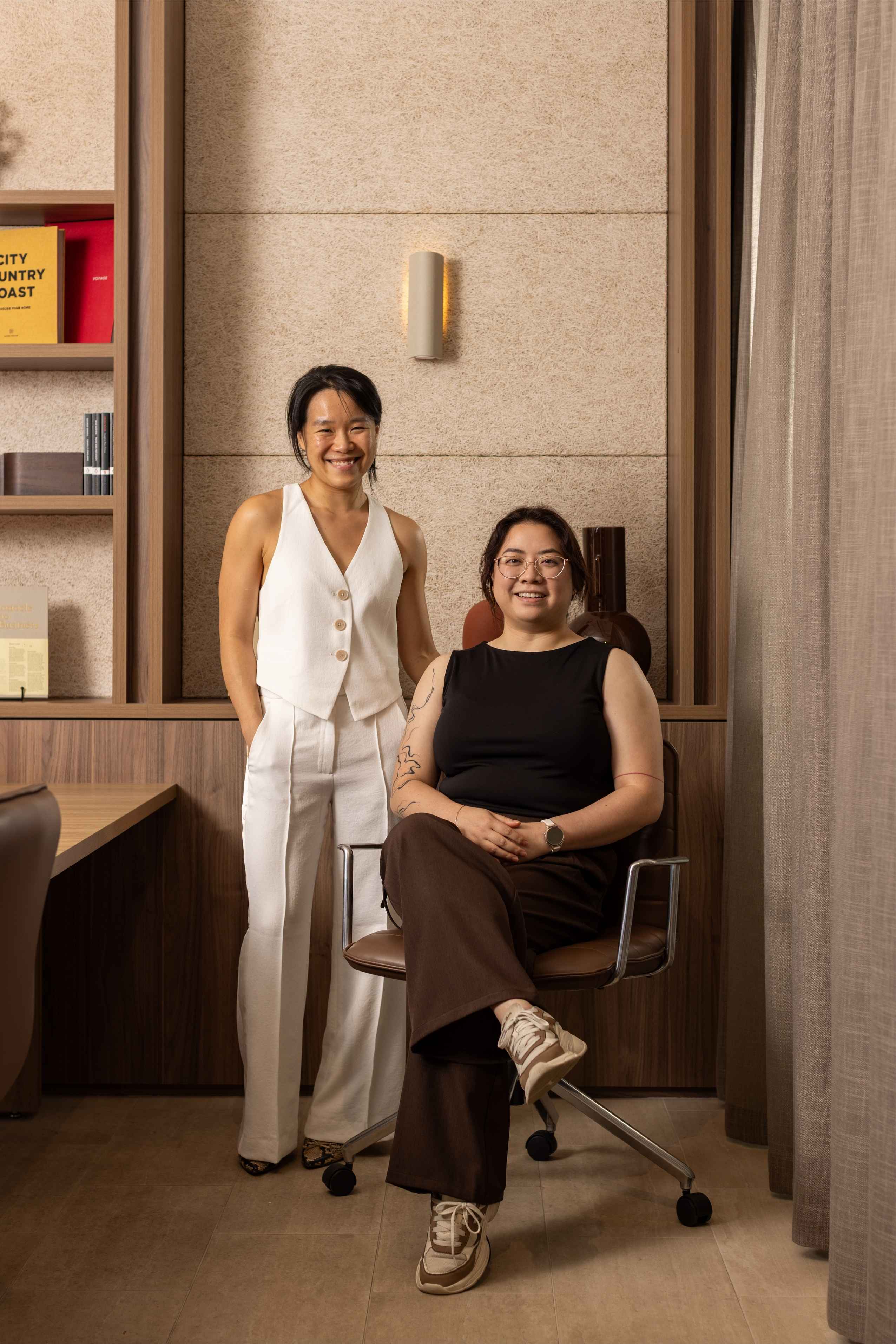 people having a chat in the office