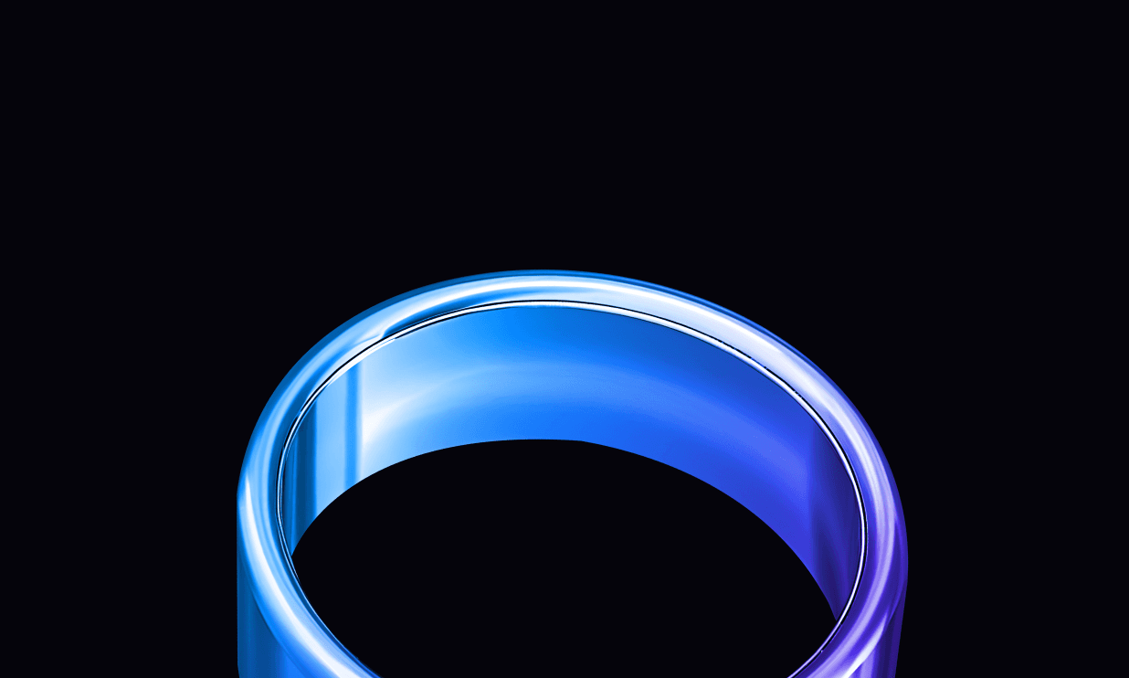 Glossy blue ring
