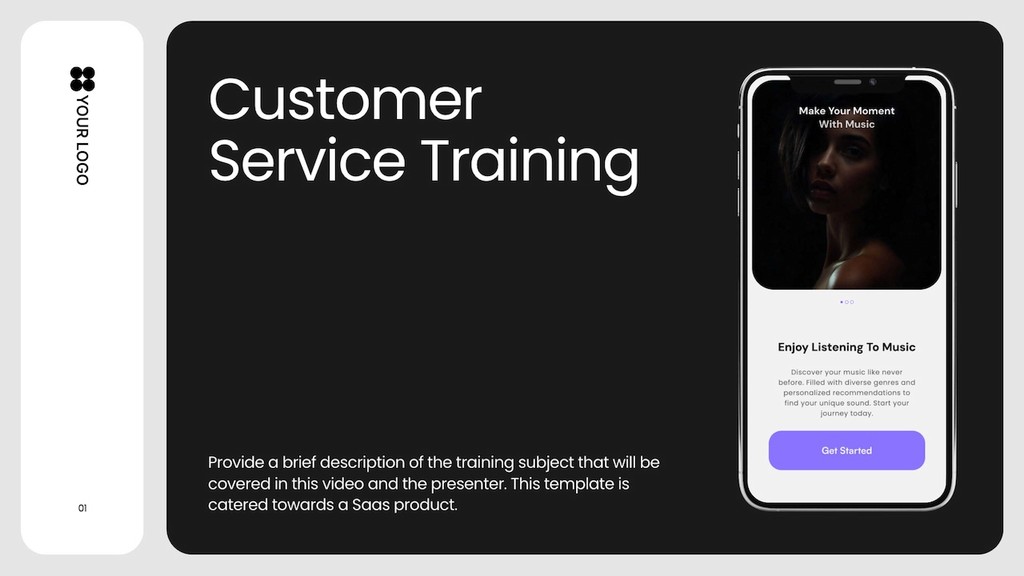 Custrome service training template