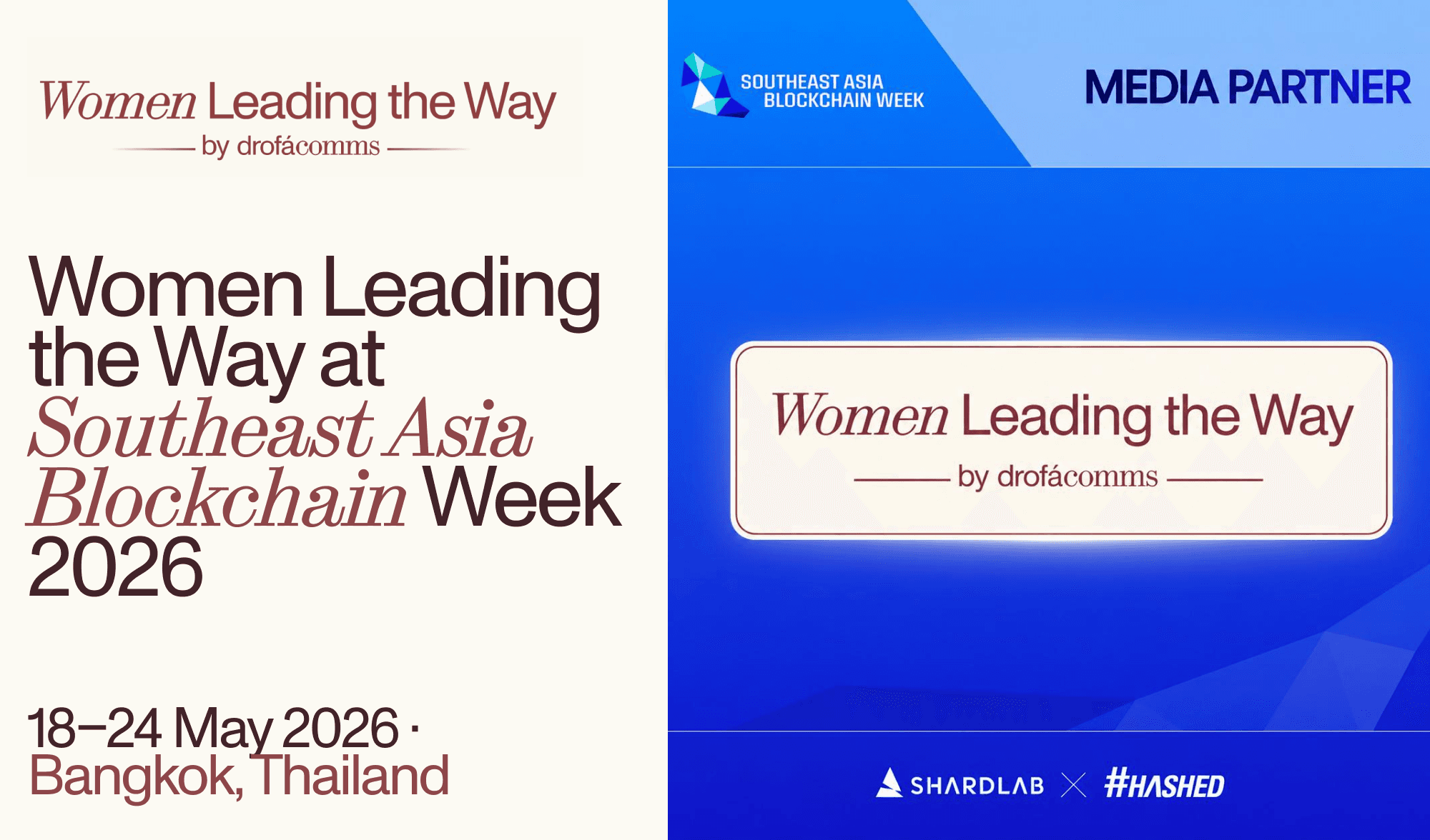 Women Leading the Way joins Southeast Asia Blockchain Week 2026 in Bangkok as an official Media Partner.