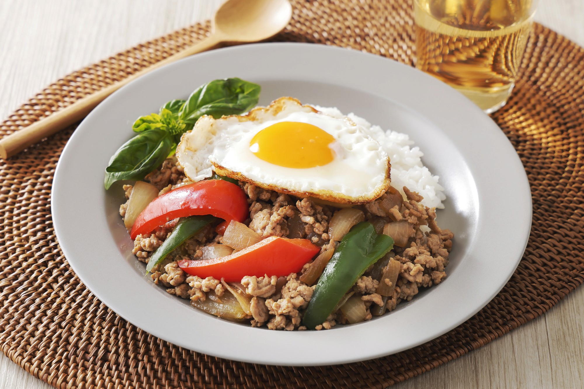 brown wooden spoon on white ceramic bowl