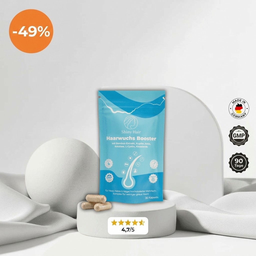 ShinyHair – Made in Germany, 90 Tage Geld-zurück-Garantie.