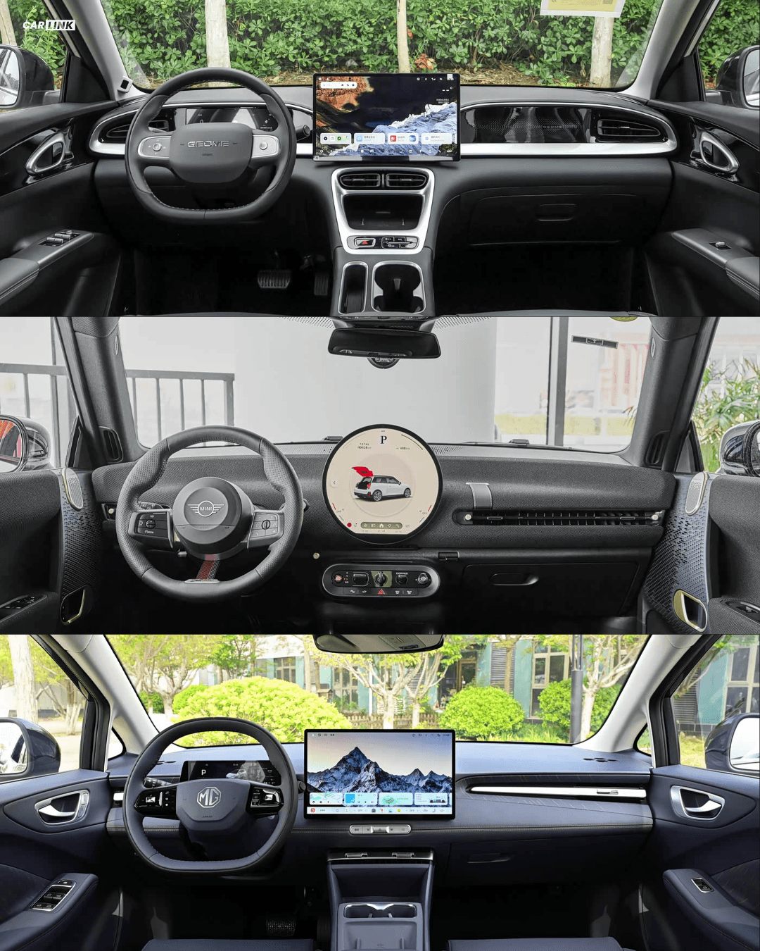 Geely Galaxy Star Wish, MINI Cooper SE və MG4 salon dizaynı və interyer müqayisəsi