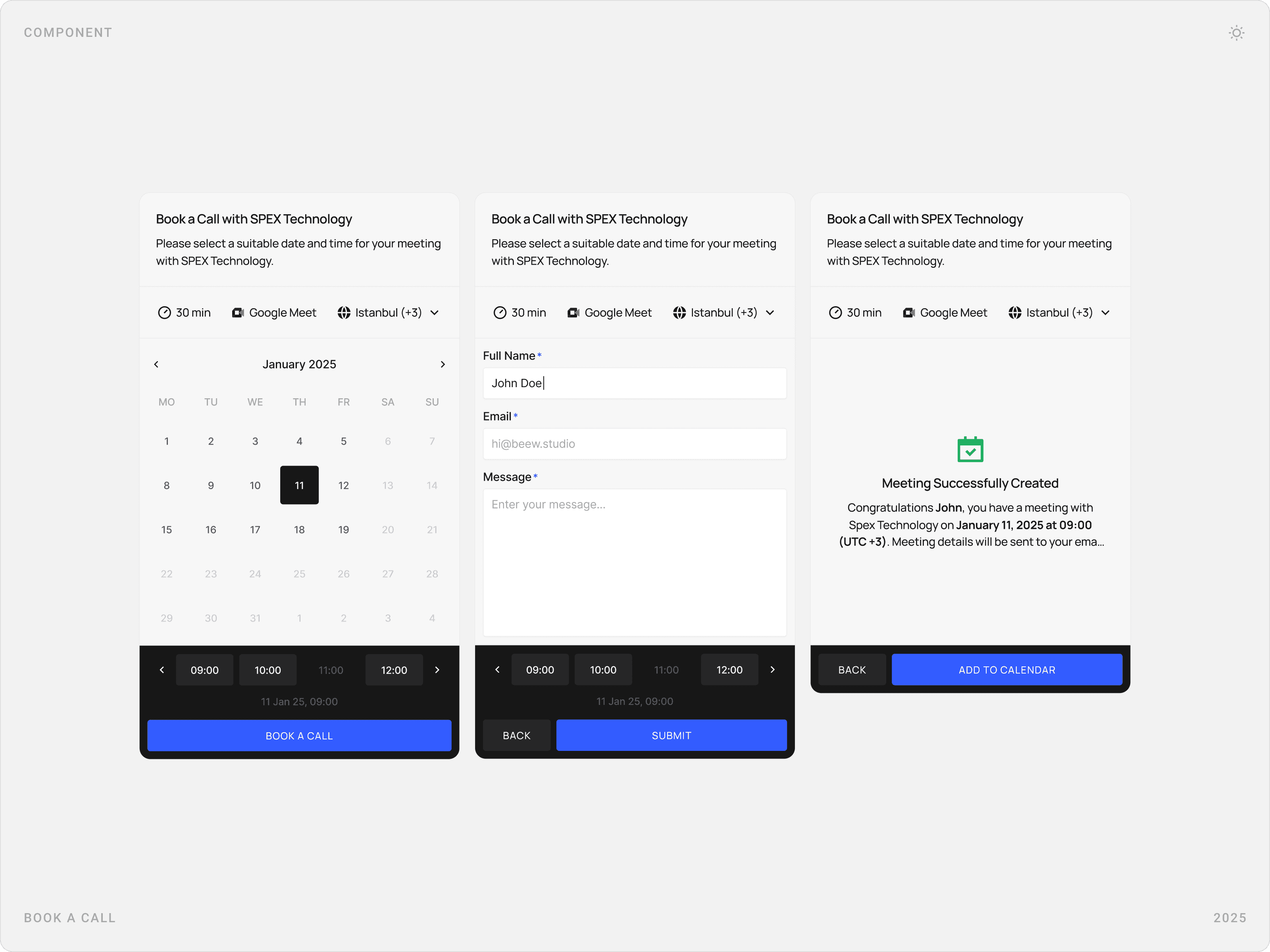 Modern Corporate Consultation Booking Interface Design