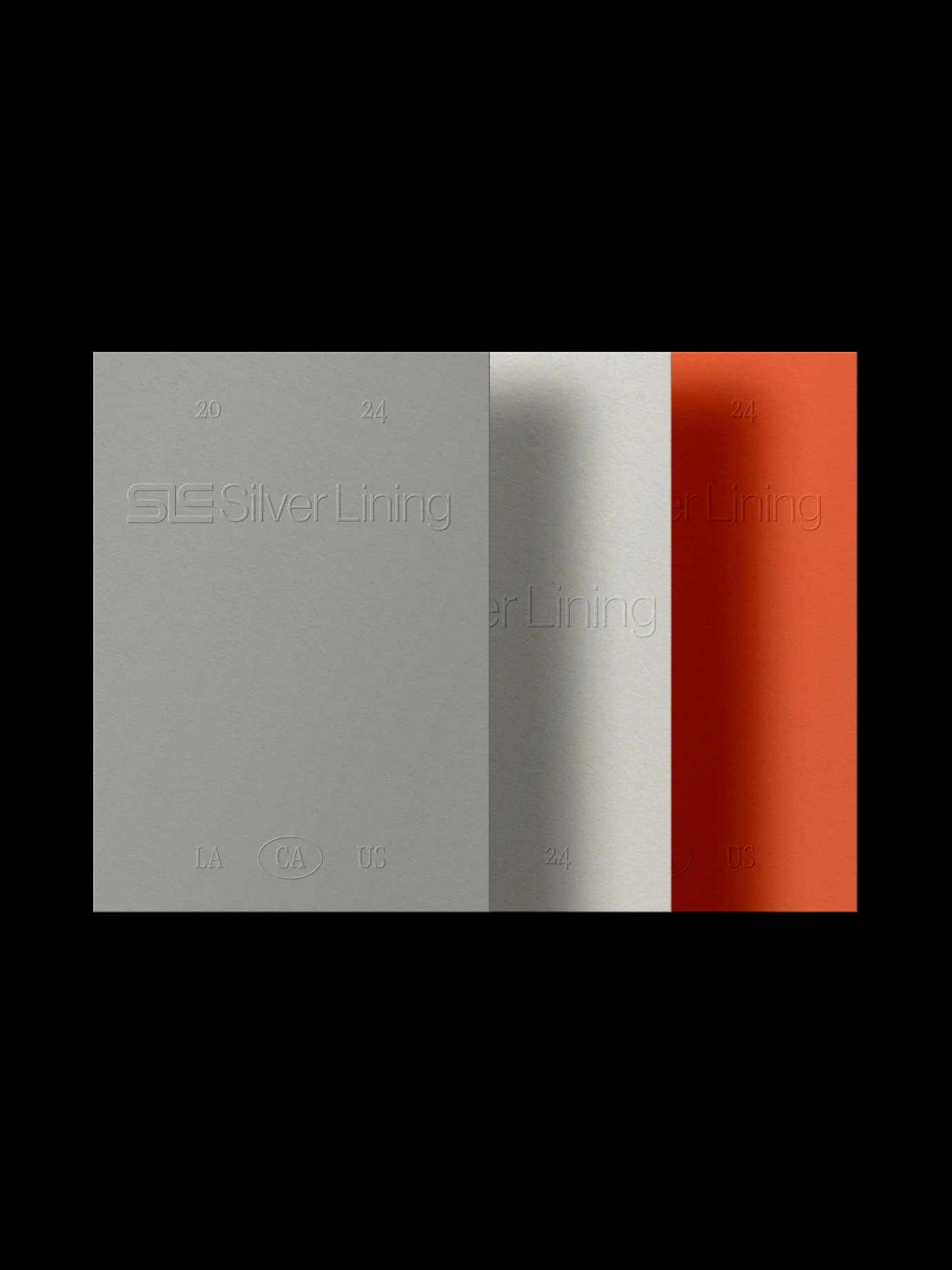 Silver Lining Consulting — Three stationery pieces with logo and identity elements — Brand system