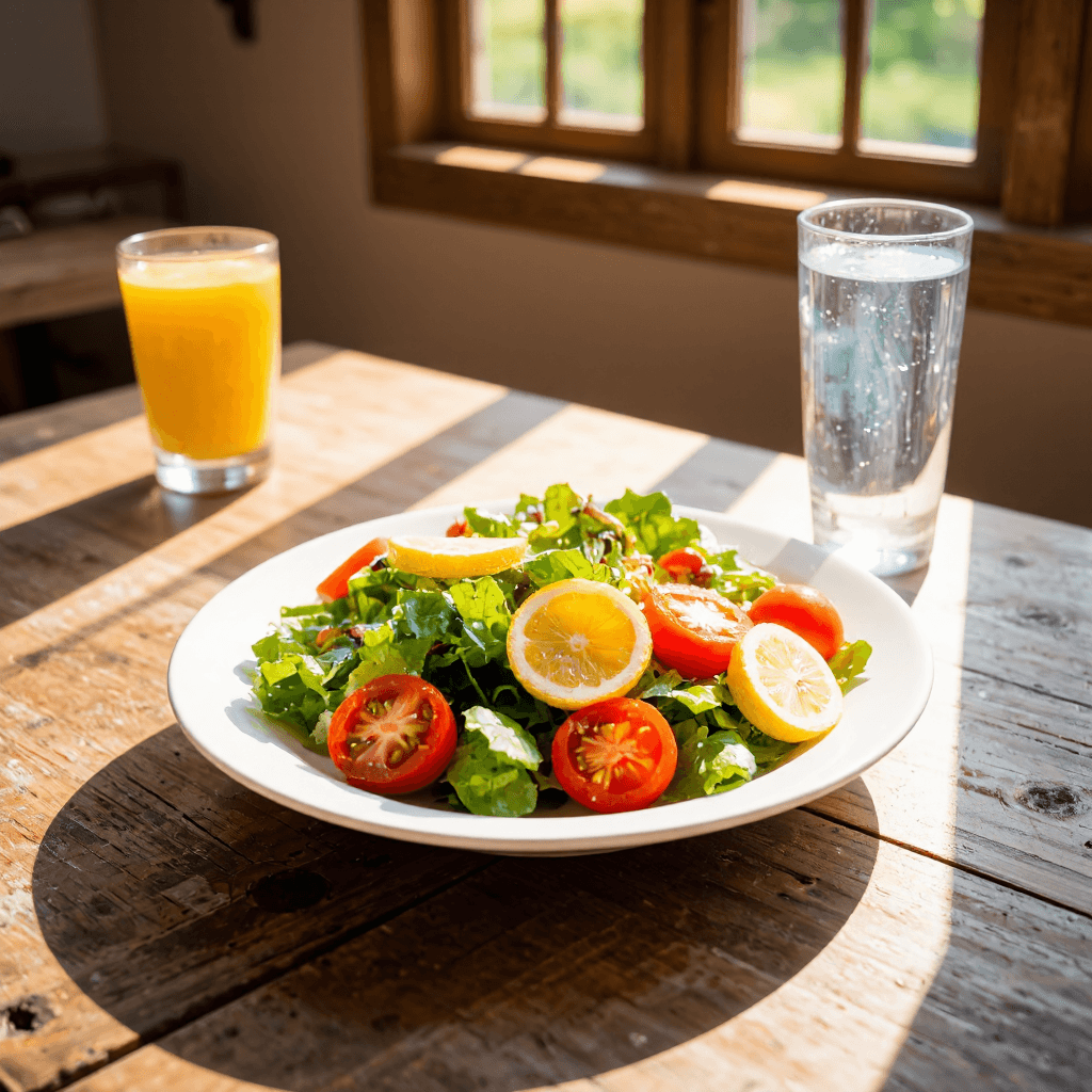 product photography of salad
