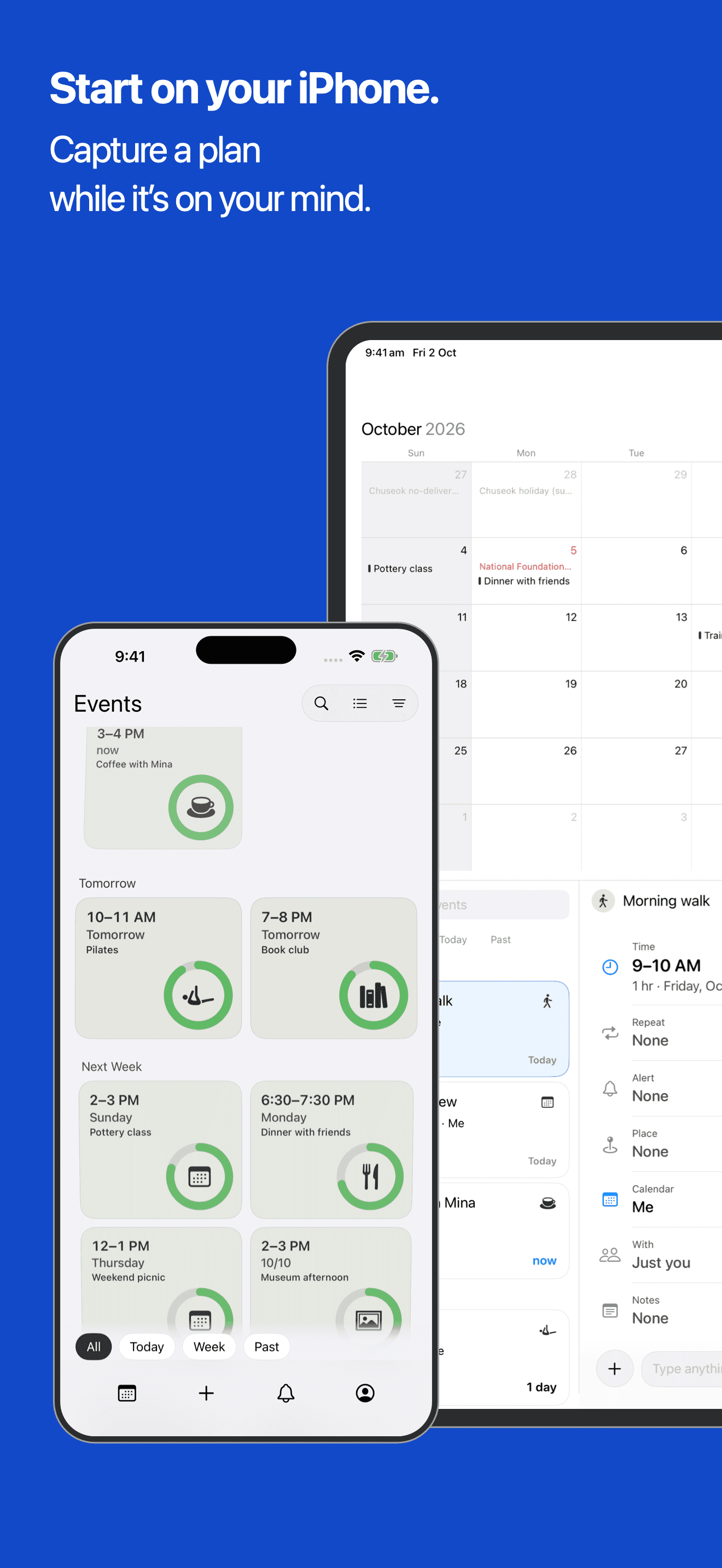Start on your iPhone