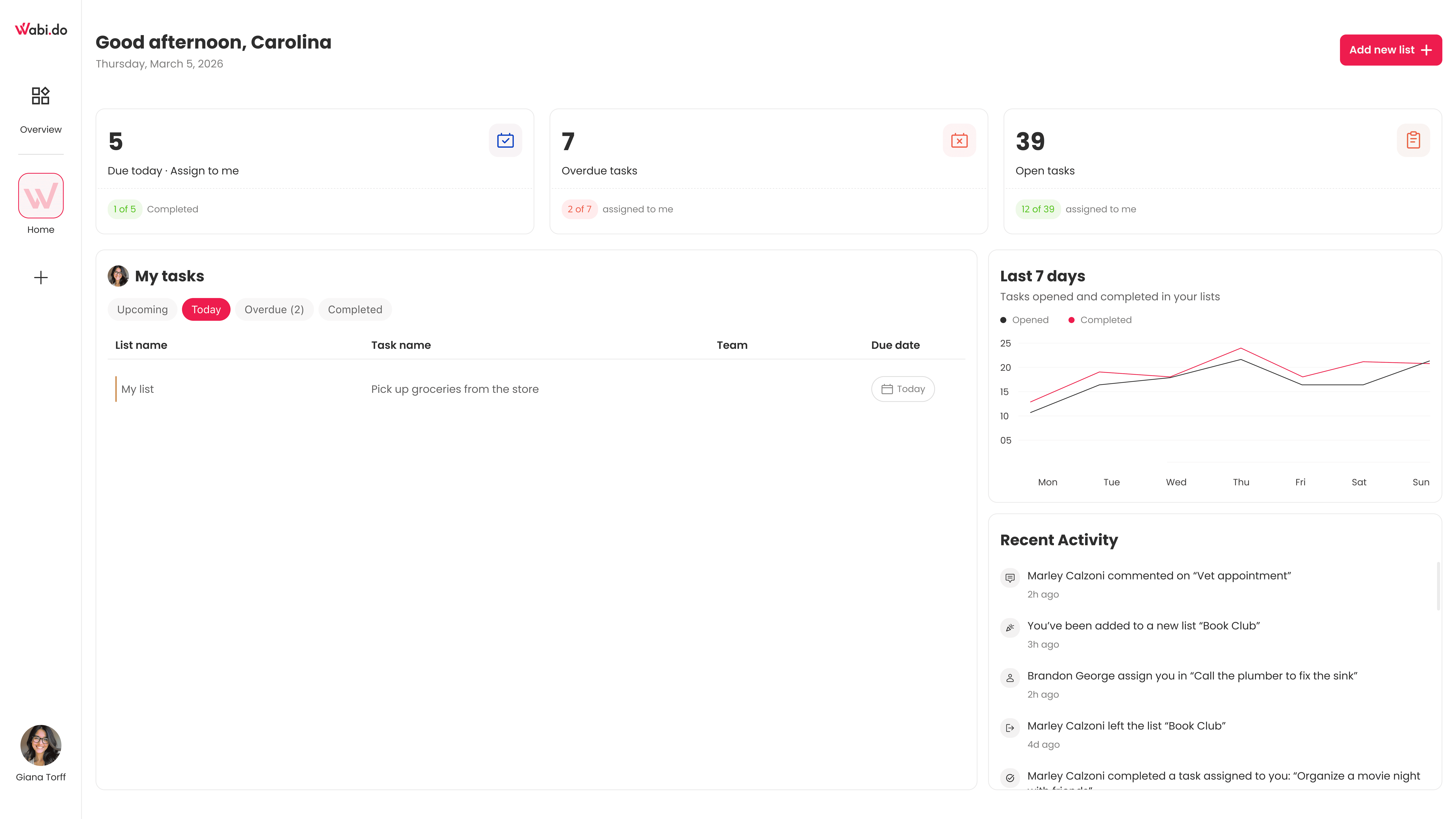 Main page, web