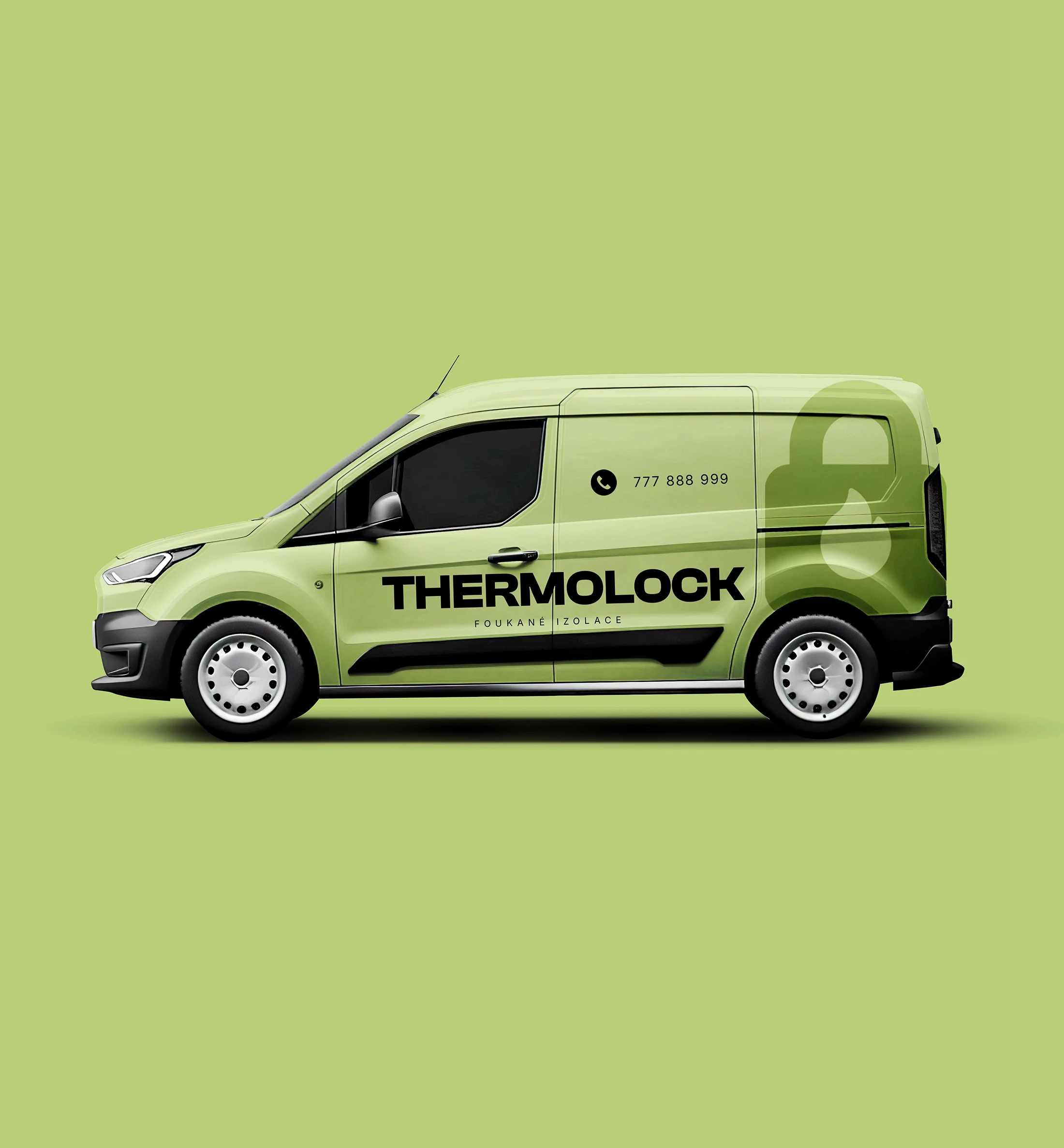 Aplikace loga Thermolock na firemním automobilu