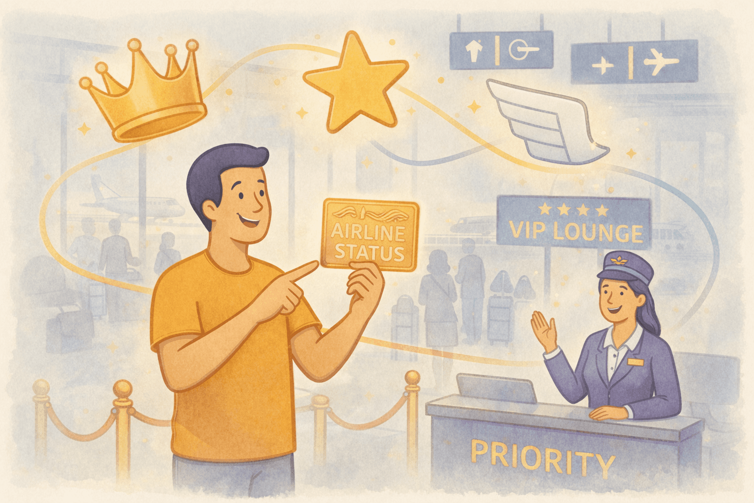 Status match em programas de fidelidade para companhias aéreas e hotéis