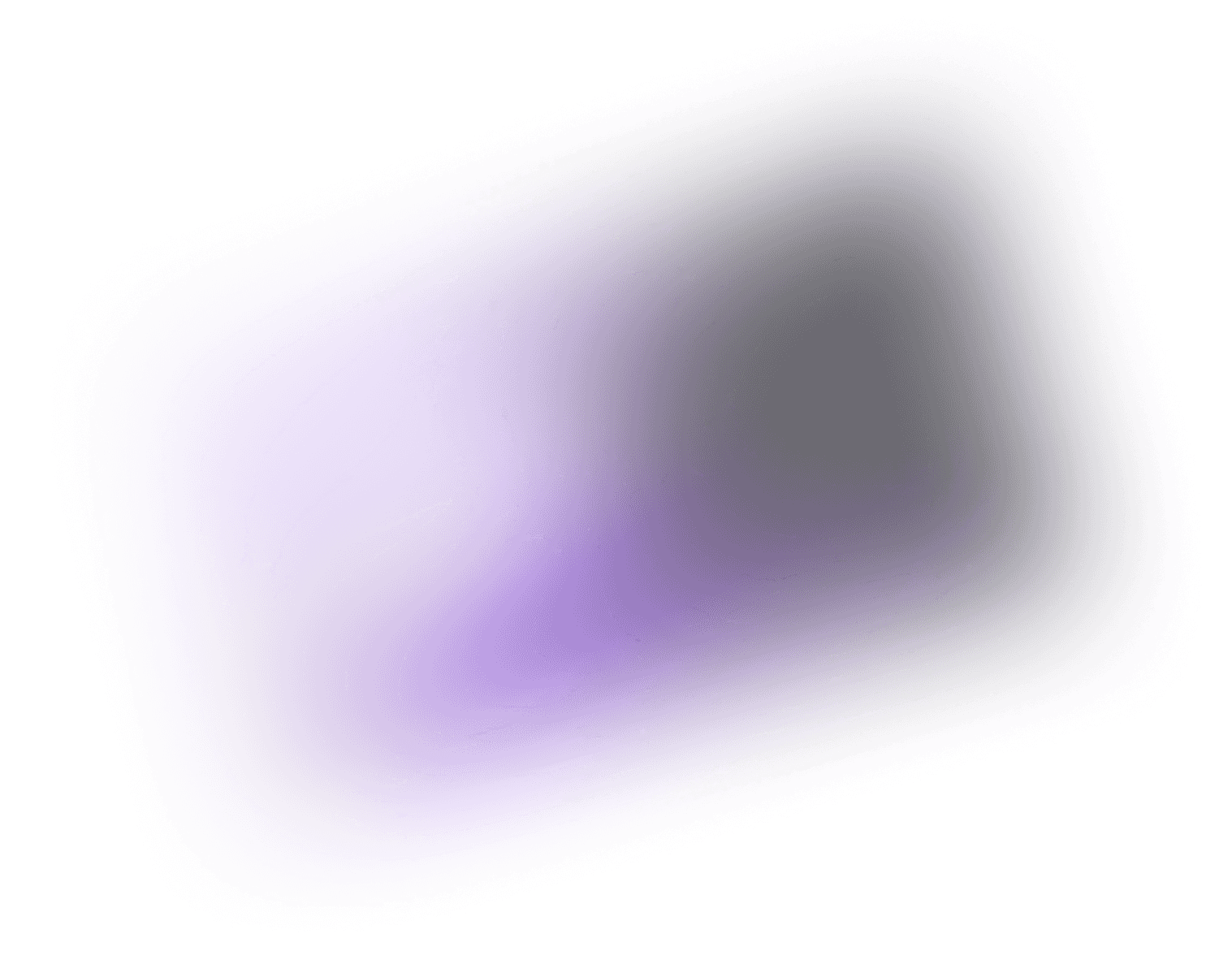 Glowing purple-black abstract shape on a solid green background.