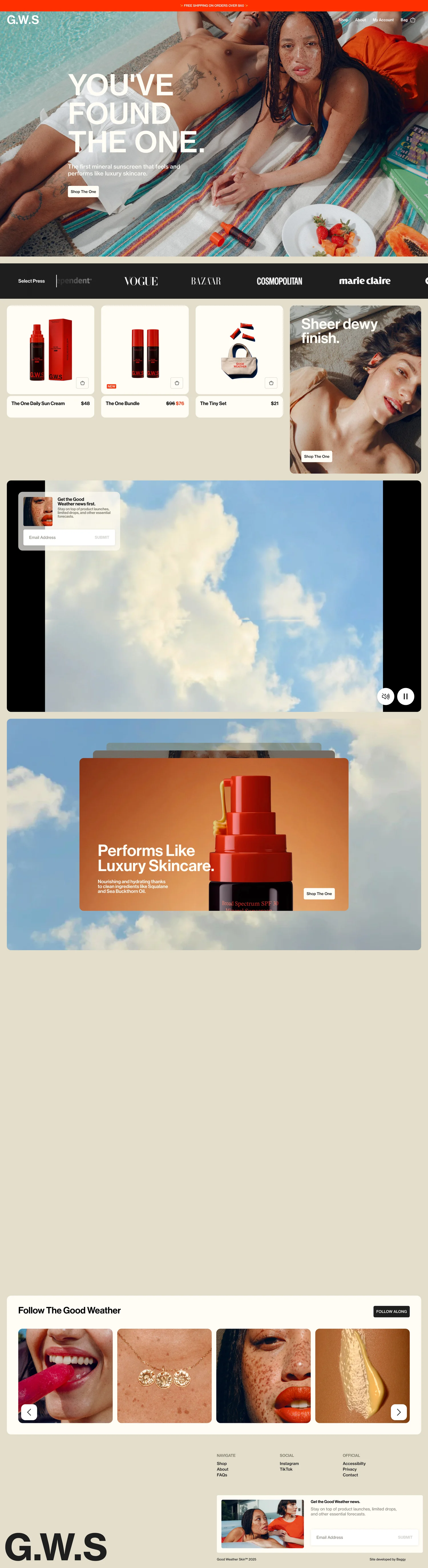 Good Weather Skin offers a range of skincare products designed to protect and enhance your skin's natural beauty in various weather conditions.