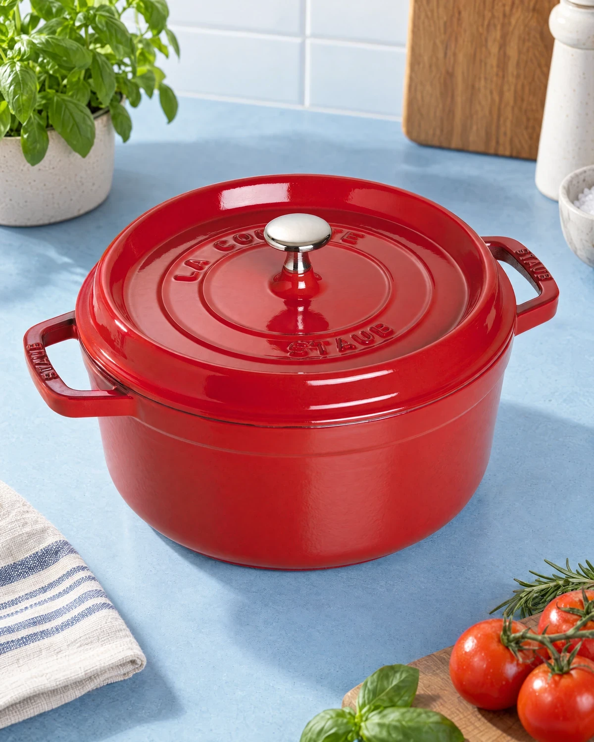 Independent concept, not commissioned or endorsed: Staub La Cocotte round 24cm Cherry 40509-835-0