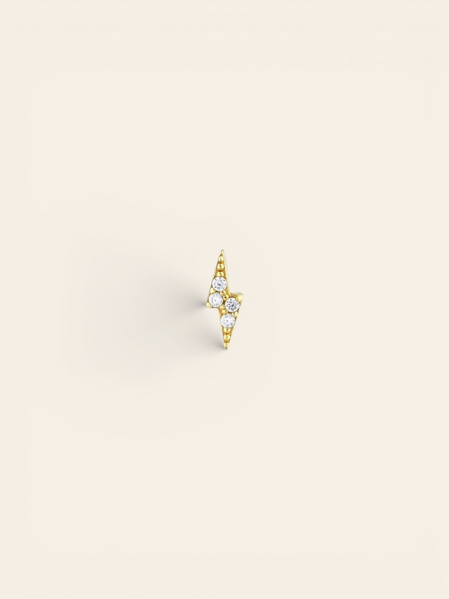 Assos Pırlanta Şık Tasarım Altın Tragus Piercing Küpe Modeli