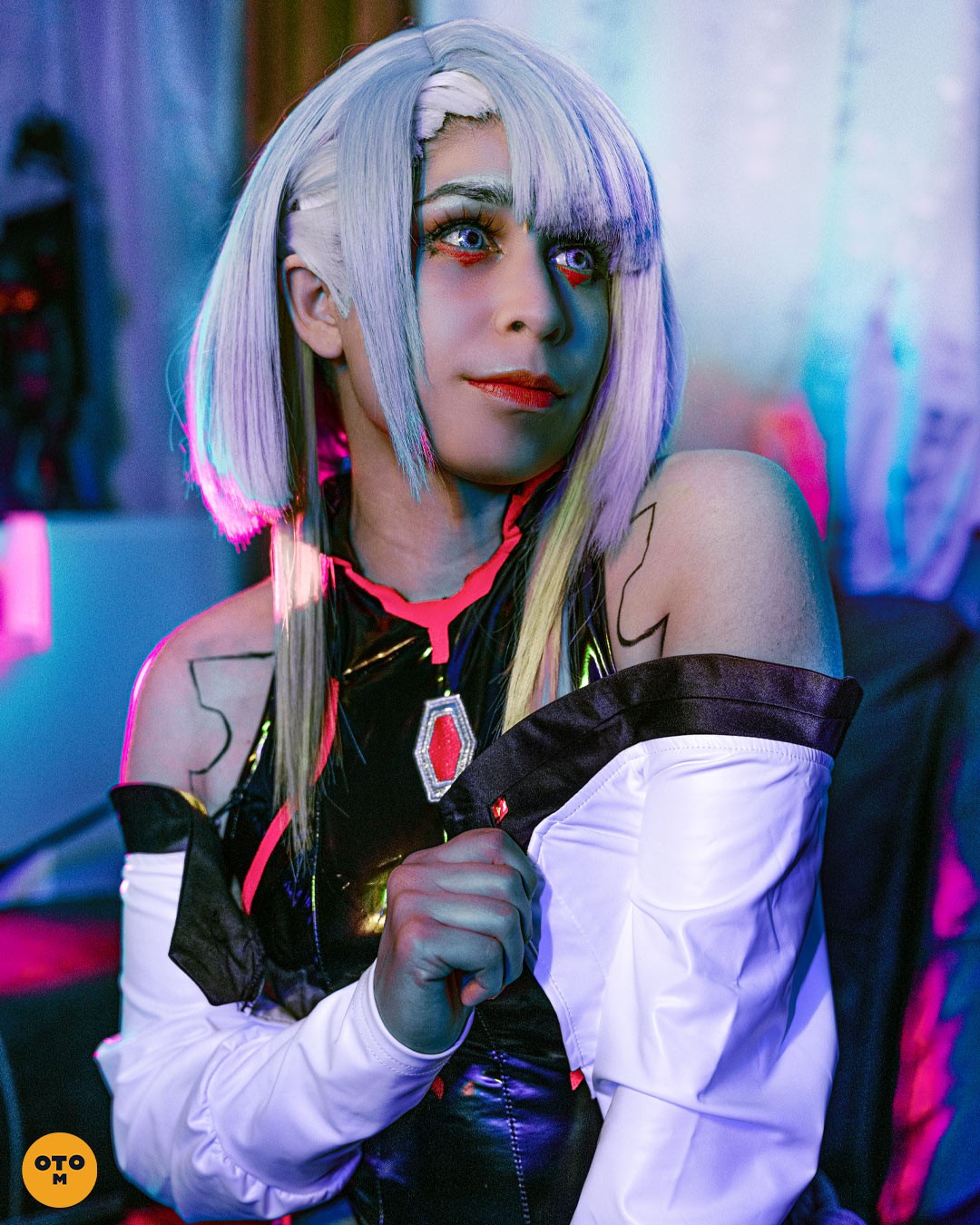 Lucy Cyberpunk Edgerunners cosplayer, cosplay photoshoot with @emi.tela and @otrominuto