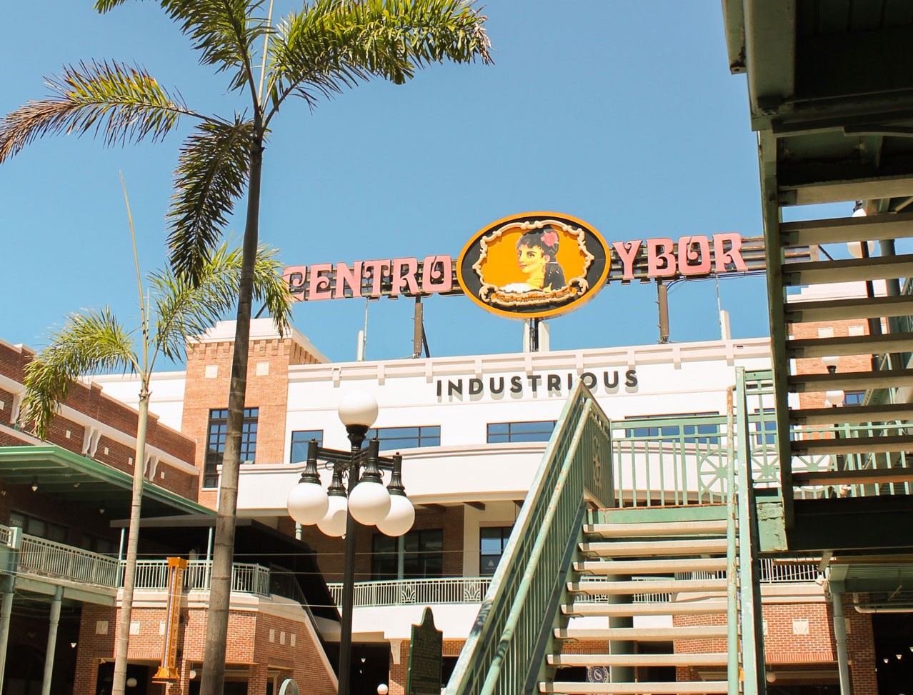 Centro Ybor plaza at an angle.