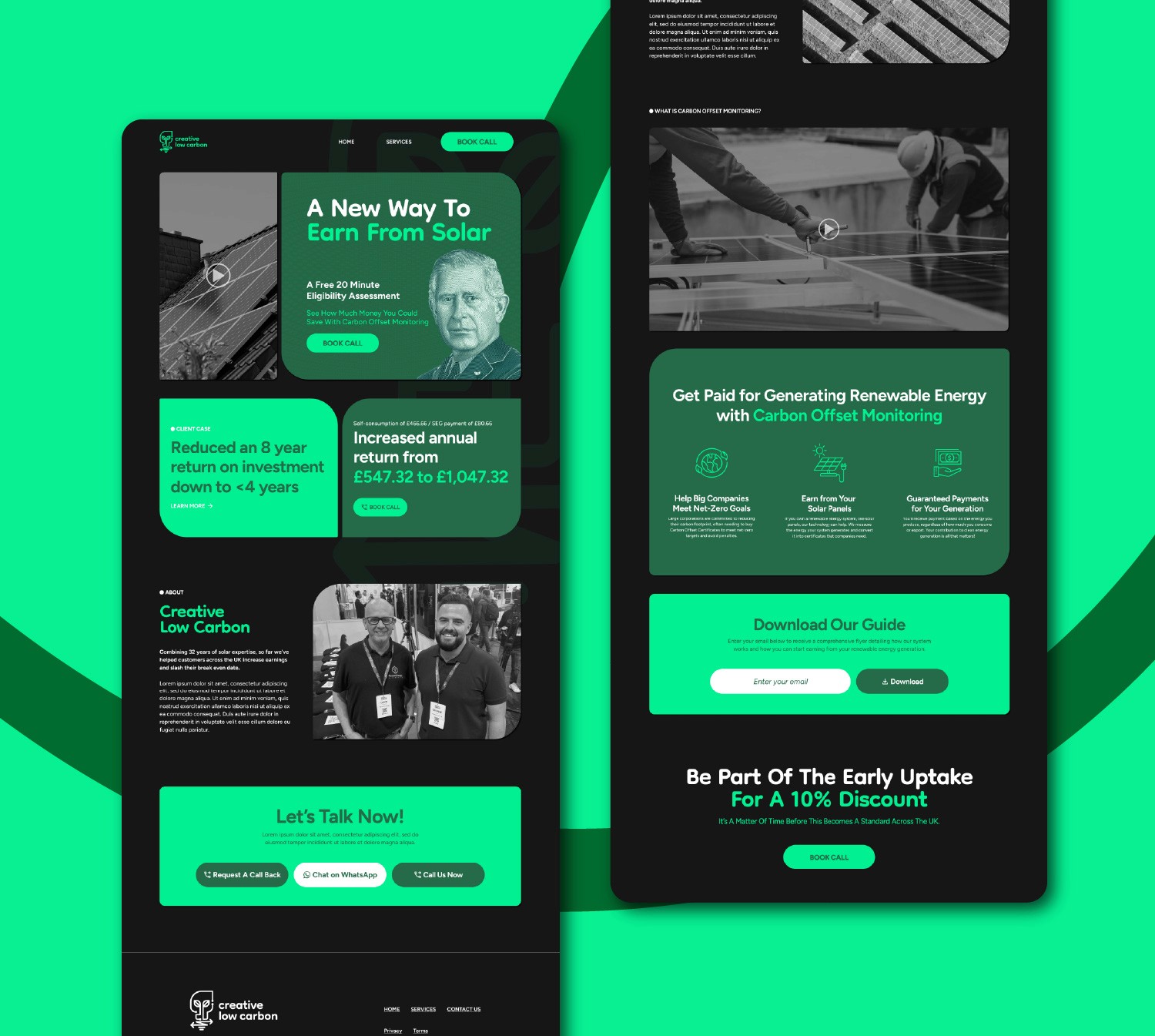 Website design Creative Low Carbon