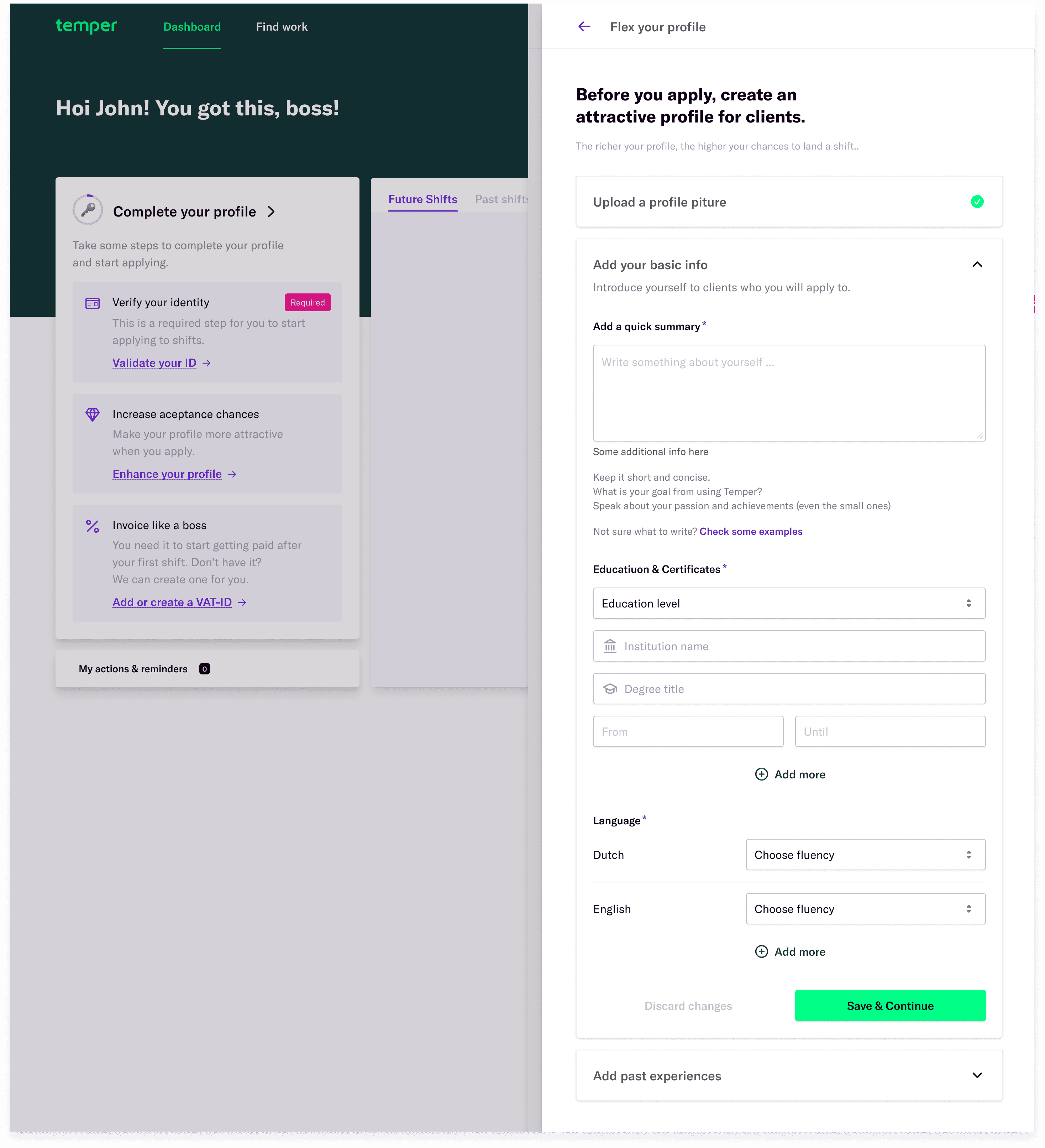 Temper Profile Setup (Web)