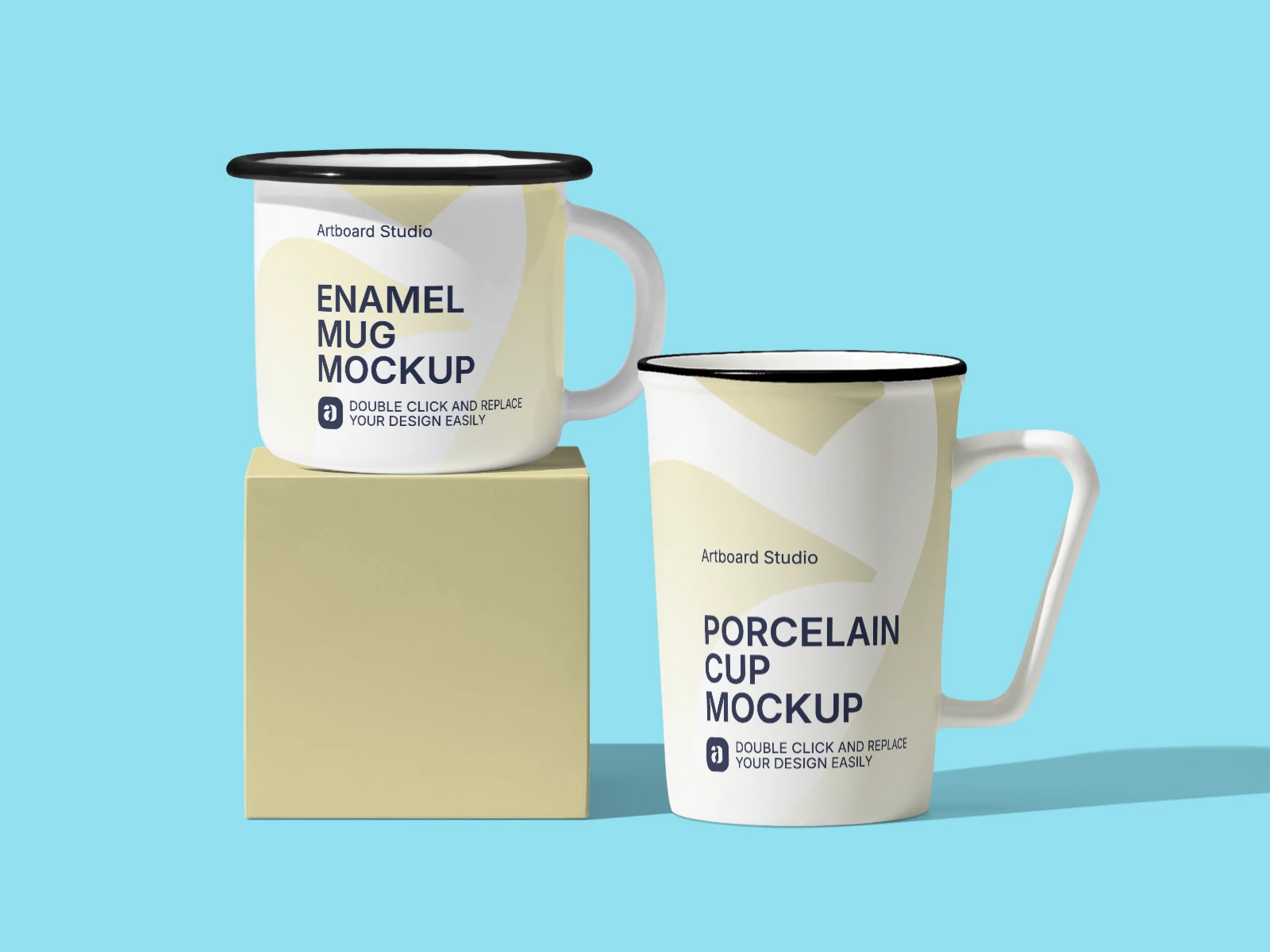 Enamel mug mockup