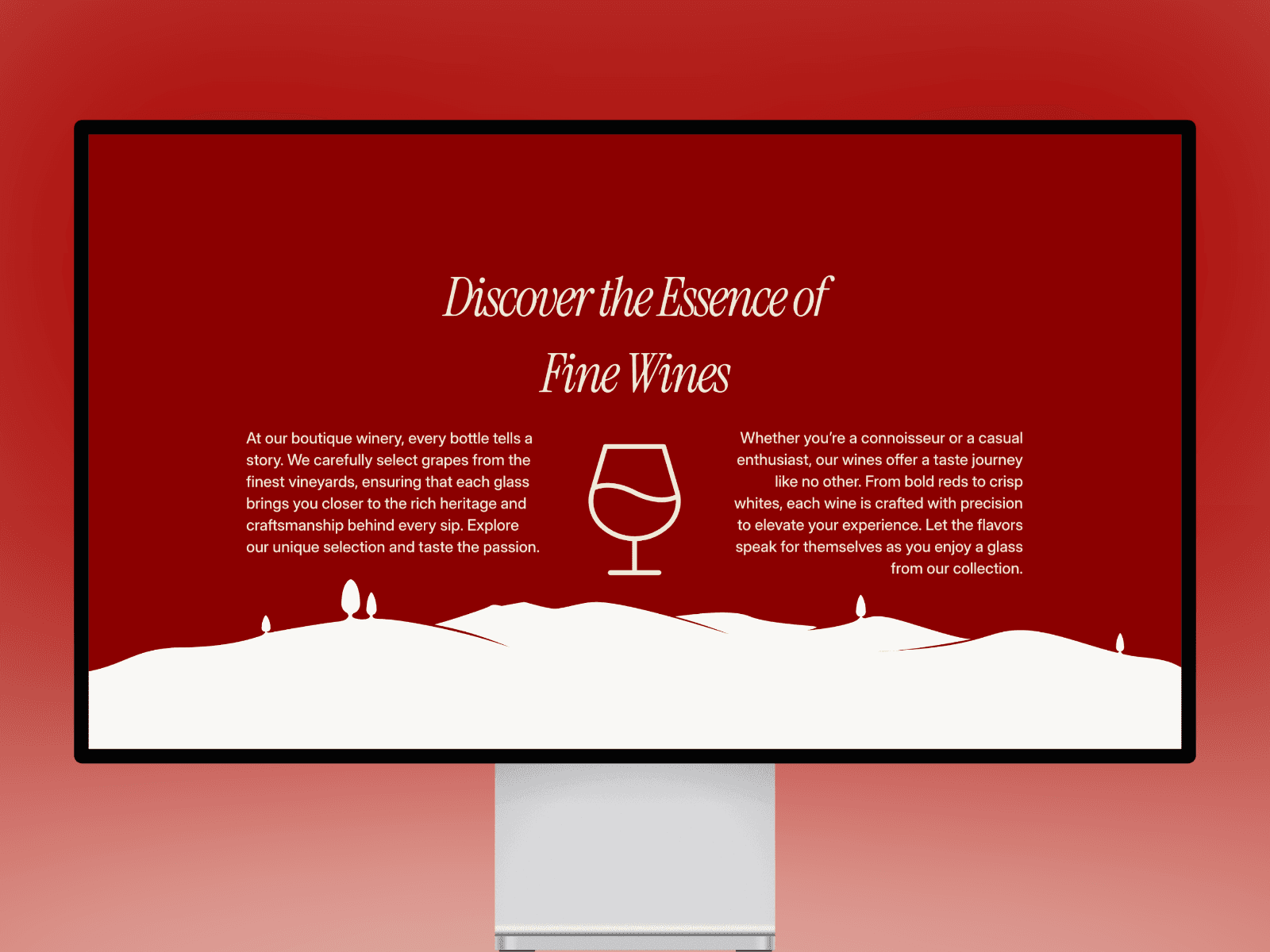Framer Template Crimson Wine Mockup
