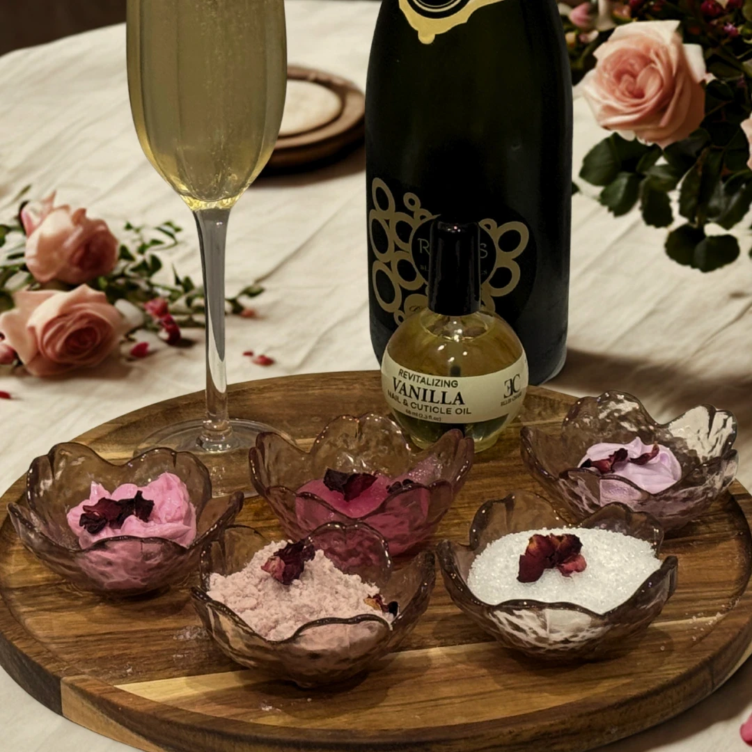 picture of a pedicure session products