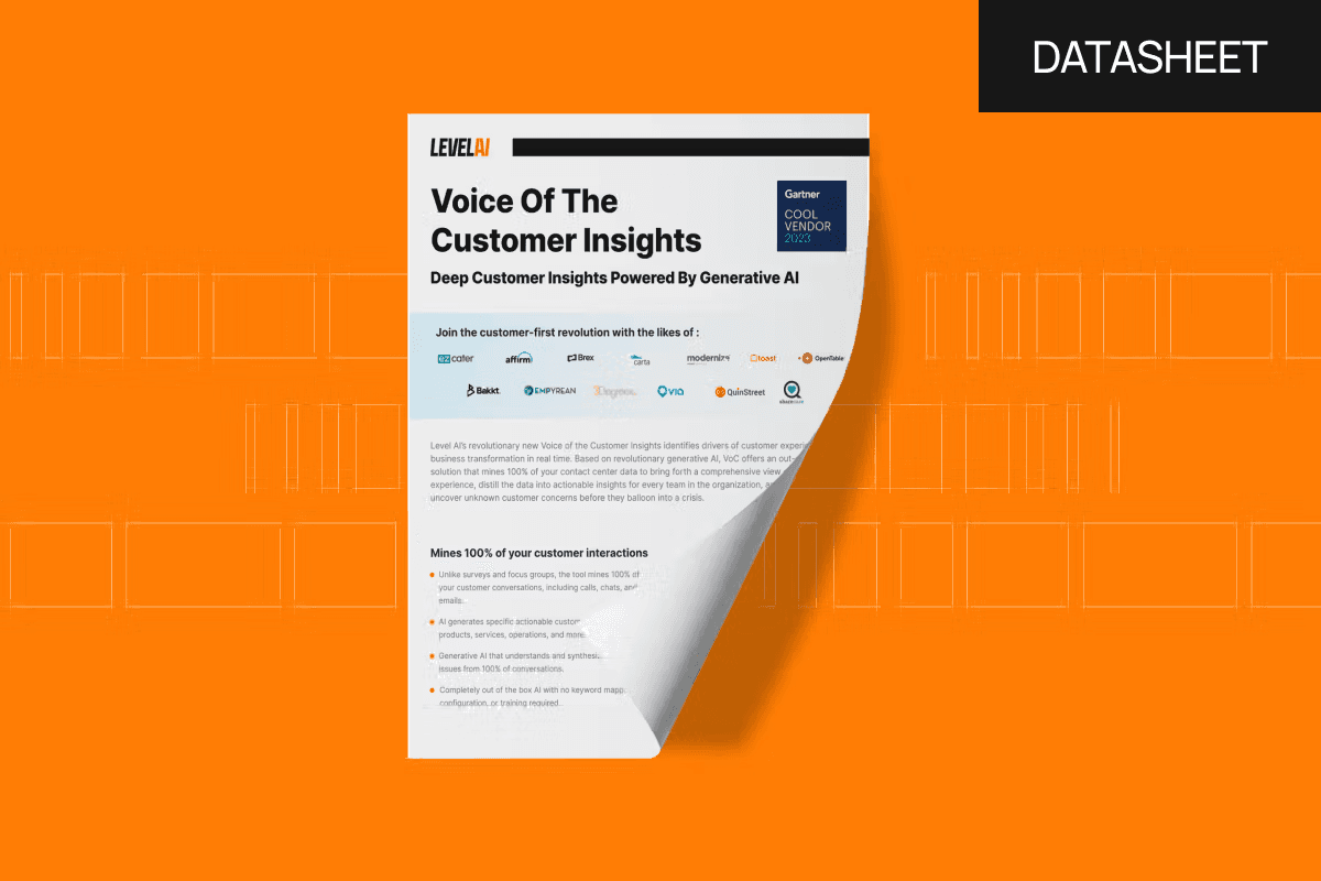 Voice of the customer insights datasheet