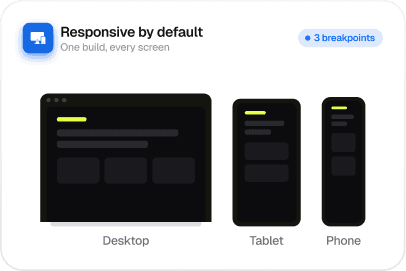 Responsiveness by default wired in Framer