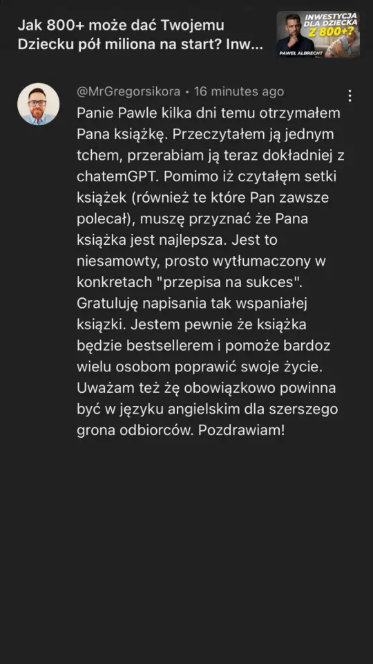 Opinia czytelnika o książce Pawła Albrechta Rób dobrze jedną rzecz i powiedz o tym wszystkim