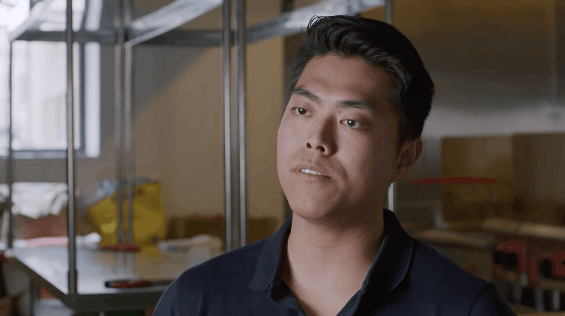 cloudkitchens operator sits in his commercial kitchen for an interview