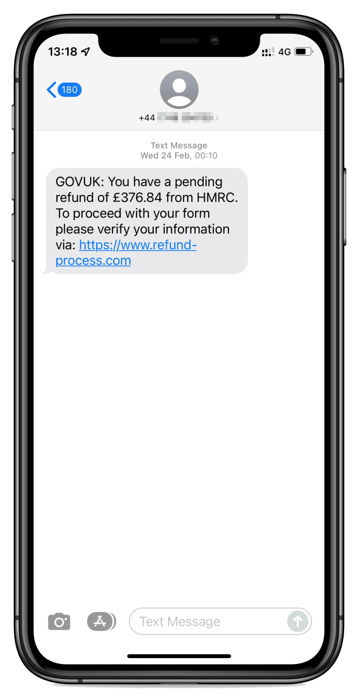 Example Of HMRC Scam