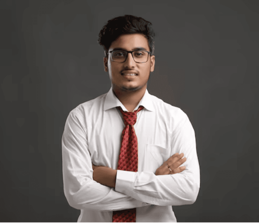 Portrait  of a young girl with glasses