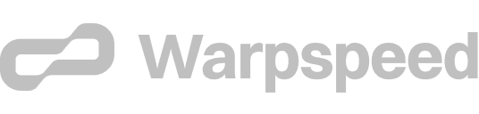Warpspeed logo showcasing a sleek rocket design with modern lettering and vibrant colors.