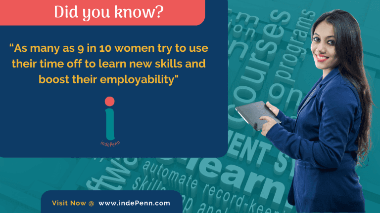 Did you know that “as many as 9 in 10 women use their time off to learn new skills and boost their employability”? Or…, I should say, they try.