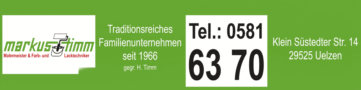 Unternehmensbanner von Markus Timm – Malermeister & Farb- und Lacktechniker