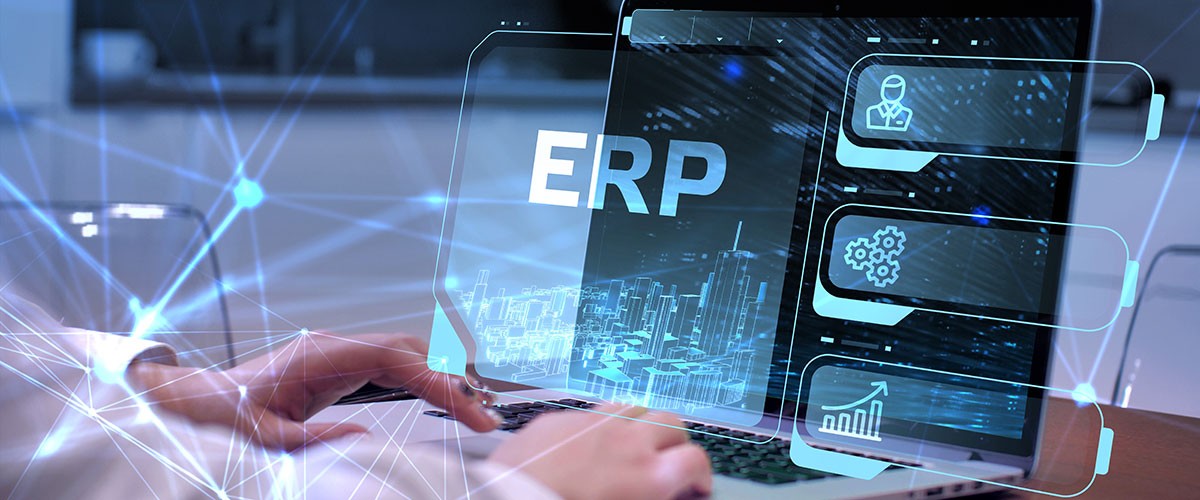 A hand interacts with a touchscreen displaying digital icons and data graphs, symbolizing technology and innovation.