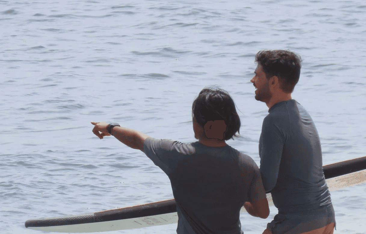 A man doing surf stunt