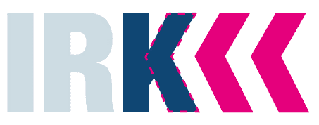 Entstehung des Logos, Pfeil aus dem K des Namens IRK