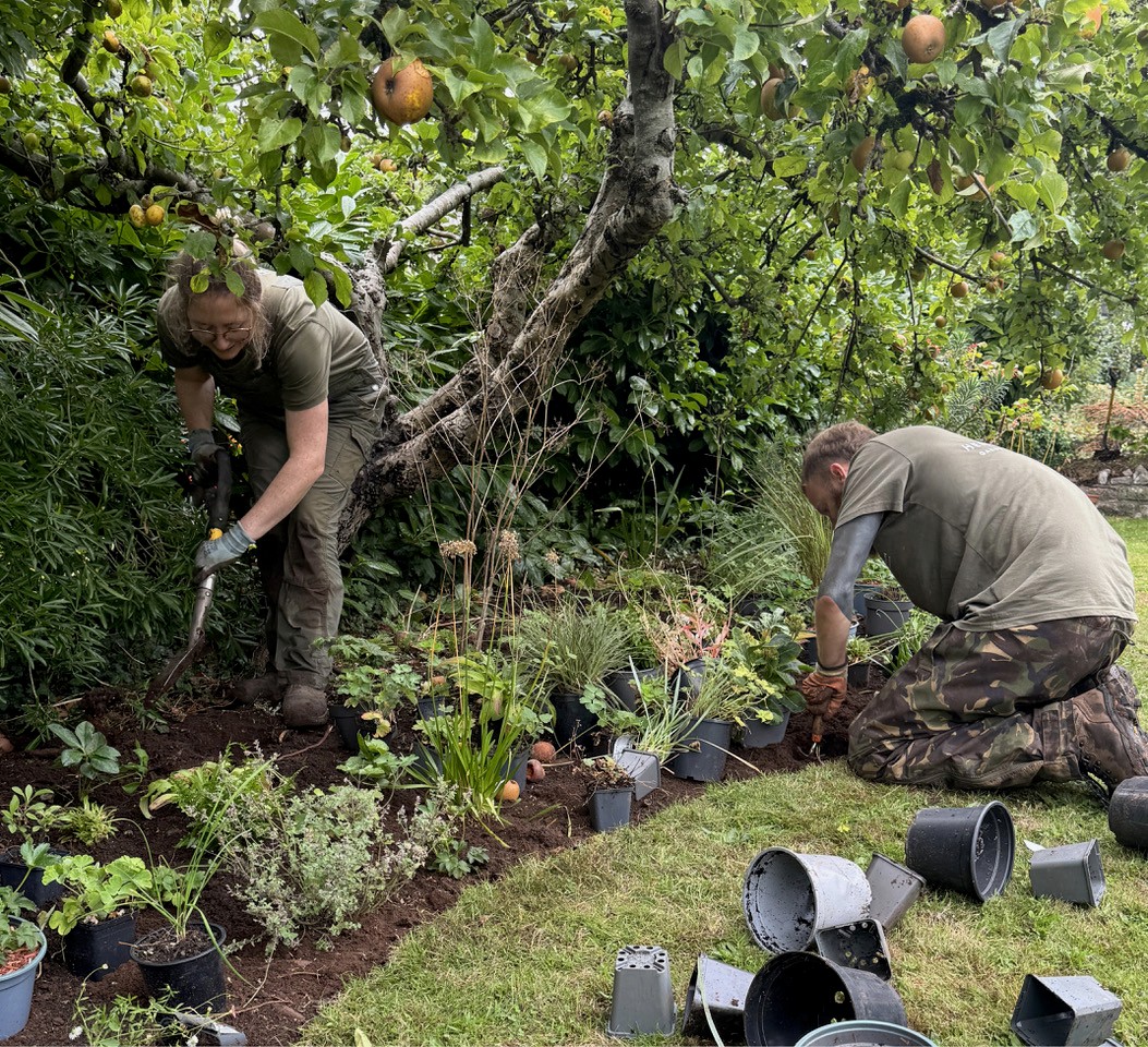 Riding a bicycle with V sign